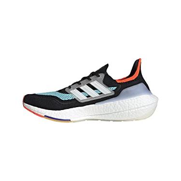 Imagem de adidas Tênis de Corrida Masculino Ultraboost 21, Preto/Branco/Aqua, 7