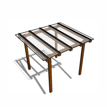 Imagem de Kit Policarbonato Compacto Cristal 3mm 2,00m X 3,00m - Perfis Naturais