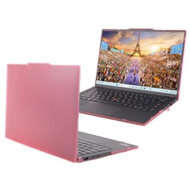 Imagem de mCover Capa rígida compatível apenas com Notebook Lenovo ThinkPad X1 Carbon Gen 12/13 2024-2025 de 14 polegadas (com dobradiça de 180 graus, não serve para nenhum outro modelo Lenovo) - Rosa