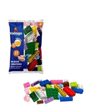 Imagem de Brinquedo Educativo Pedagógico Blocos de Montar Blocos Criativos Clássico 25 Peças (Clássico 25 Peças)