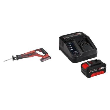 Imagem de Serra Sabre À Bateria Te-ap 18/28 Li Bl - Solo e 1 Kit Carregador Bivolt com Bateria 18v 4,0ah Pxc Vermelho