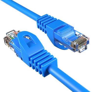 Imagem de Cabos Direct Online Cat5E Blue Ethernet Patch Cable Cat5 RJ45 para rede, PS4, Xbox, Modem, roteador, PC, laptop, Smart TV, Azul, 3ft