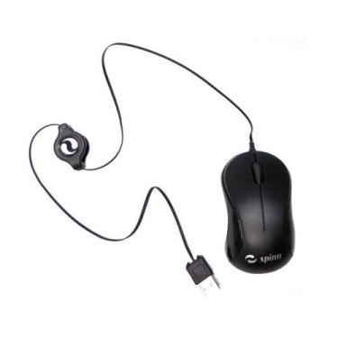 Imagem de Mouse ergonômico - cabo retrátil - usb - jetline