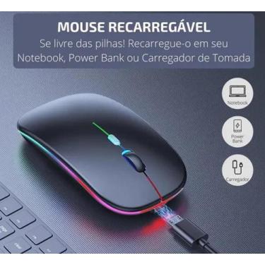 Imagem de Mouse Wireless Silencioso Recarregável Sem Fio para Notebook ASUS Vivo