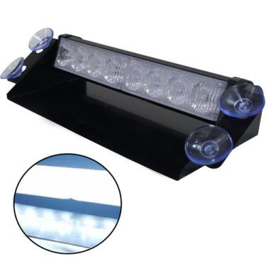 Imagem de Giroflex Interno 12V Led Viatura Polícia Guincho Parabrisa Strobo Giro