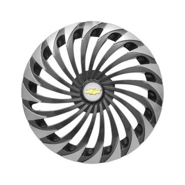 Imagem de Calota Esportiva Aro 14 Twister Graphite/Silver GM Celta Corsa Montana