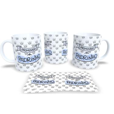 Imagem de Caneca de Porcelana Branca Personalizada Coleção Dindo e Dinda