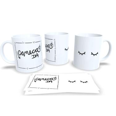 Imagem de Caneca de Porcelana Branca Personalizada Coleção Dindo e Dinda