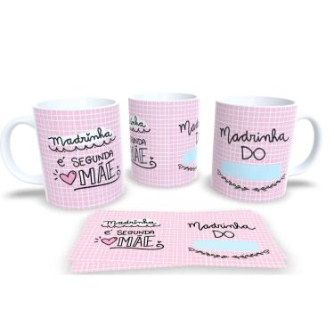 Imagem de Caneca de Porcelana Branca Personalizada Coleção Dindo e Dinda