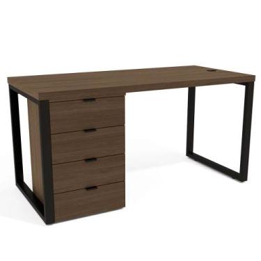 Imagem de Conjunto para Escritório com Mesa Diretor Munique 150 Cm e Gaveteiro K