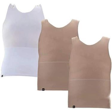 Imagem de Kit com 03 Cintas Modeladoras Masculina Bodyshaper Slim Fitness Fashio
