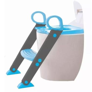 Imagem de Redutor Assento Vaso Sanitário Bebê Infantil Escadinha Azul - Baby Sty