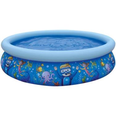 Imagem de Piscina Infantil Inflável Redonda Jilong 1140L - Fundo do Mar