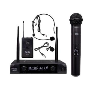 Imagem de Microfone sem fio dylan udx 05 mão + headset ou lapela 30 canais