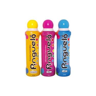 Imagem de Kit 3 Canetas Carimbo Pinguelô 80ml -  Cores Cmik