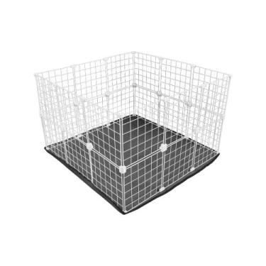 Imagem de Cercado Aramado Porquinho da Índia 90x90x60 Cm com Bandeja Higiênica d