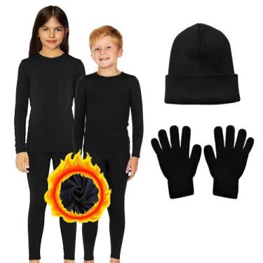 Imagem de Roupa Termica Infantil Kit Blusa e Calça Frio Segunda Pele Forrado + G