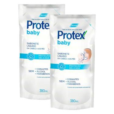Imagem de Kit 2 Sabonete Líquido Protex Baby Proteção Delicada Refil 380ml