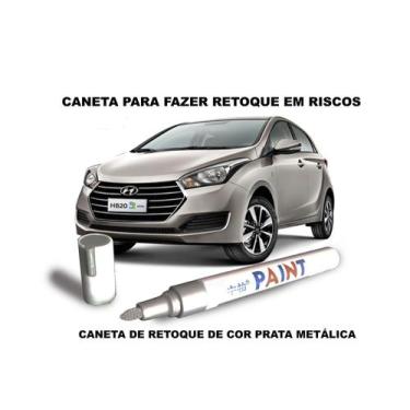 Imagem de Riscos na pintura do seu carro ou moto caneta para retoque prata metál