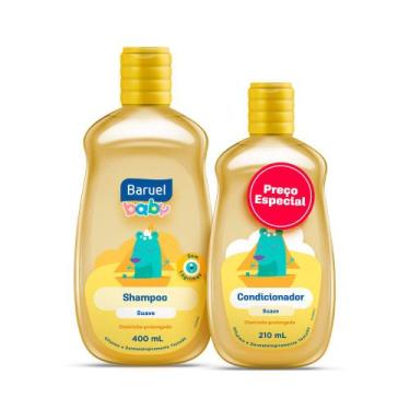 Imagem de Kit Shampoo Infantil Baruel Baby Suave 400ml e Condicionador Infantil 