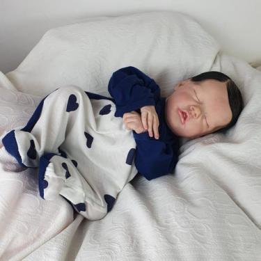 Imagem de Bebê Reborn Menino Cabelo Fio a Fio Pronta Entrega + Enxoval - Mundo A