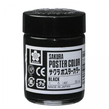 Imagem de Tinta Guache Sakura Poster Color 30ml 49 Black