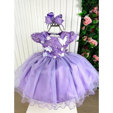 Imagem de Vestido Marie Jardim Encantado Lilás - Mary Kids, Lilás, 4