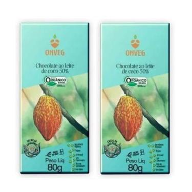 Imagem de Kit 2 Chocolate Orgânico 50% Barra Vegano Sem Lactose Onveg