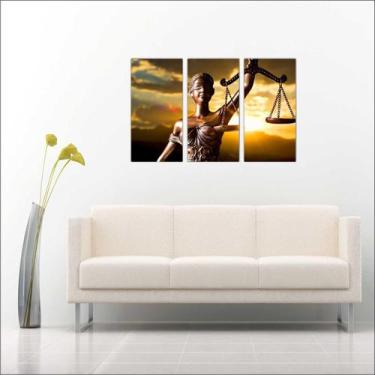 Imagem de Quadro Decorativo Direito Advogado Advocacias Decorar Salas Com 3 peça