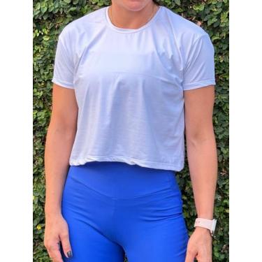 Imagem de Cropped Manga Curta Carol - Voo Fitness Wear, Branco