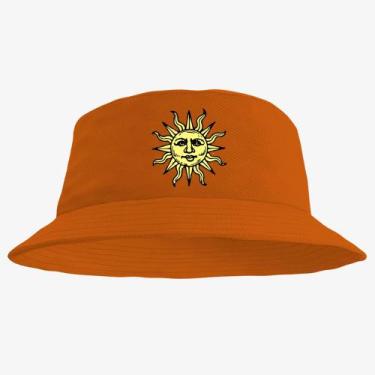 Imagem de Bone Chapéu Bucket Hat Estampado Sol - MP Moda Masculina, Único, Laran