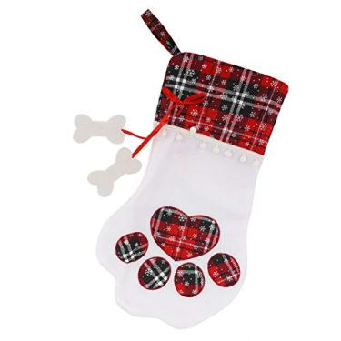 Imagem de Meia de Natal para Animais de Estimação, Sacos de Presente de Natal, Meias de Pata de Cachorro, Boneca, Presentes de Brinquedo, Decoração de Natal para Animais de Estimação