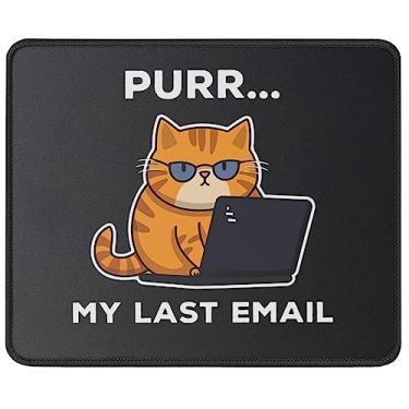 Imagem de Tapete de rato para gatos - Tapete de rato sarcástico de humor engraçado para trabalho, jogos, escritório, casa - Tapetes de rato personalizados de 24 x 19 cm para amantes de gatinhos, presentes para