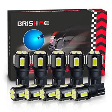 Imagem de BRISHINE 194 lâmpadas de LED extremamente brilhantes azul gelo 5630 chipsets 168 2825 175 T10 W5W lâmpadas de substituição de LED para interior de carro cúpula mapa porta de cortesia placa de carro luzes de carro (pacote com 10)