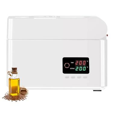 Imagem de Prensa de óleo totalmente automática com caixa de armazenamento embutida, máquina digital de extração de óleo de semente com temperatura controlada com baixo ruído, fechamento automático ao abrir a