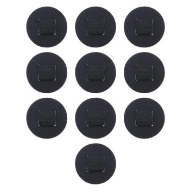 Imagem de Oedema 10 peças de lápis de couro autoadesivo elástico com clipe redondo para caneta Stylus Calendar Laptop Book, preto