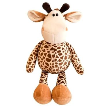 Imagem de BICHINHO de pelúcia | Brinquedos de pelúcia macios para abraçar, almofadas de pelúcia, brinquedo de boneca de animal peludo leão zebra trigre macaco castor raposa elefante girafa (GIRAFA)