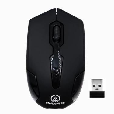 Imagem de Mouse Sem Fio Bluetooth Recarregável Óptico e Silencioso, Design Ergonômico USB 2.4 GHz para Notebook e PC – Preto