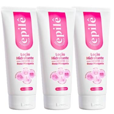Imagem de Kit 3 Loção Hidratante Corporal Rosa Mosqueta 200G - Epilê