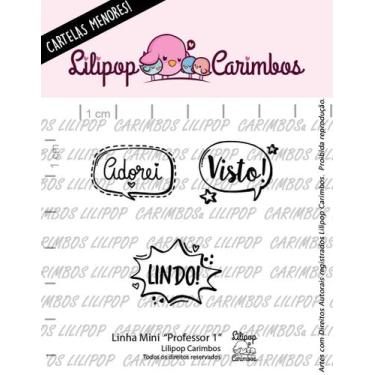 Imagem de Cartela de Carimbos Transparentes Mini "Professor 1" Lilipop Carimbos