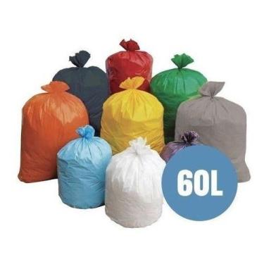 Imagem de Saco De Lixo 60 Litros Coloridos - Pacote Com 50un - HIGIPACK
