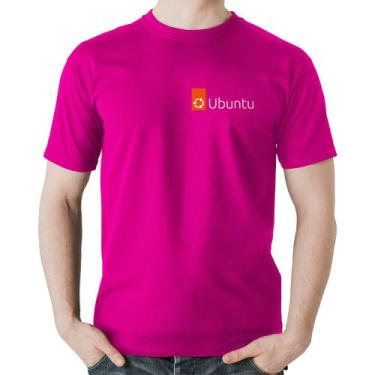 Imagem de Camiseta Algodão Ubuntu Linux - Foca na Moda, Rosa, GG
