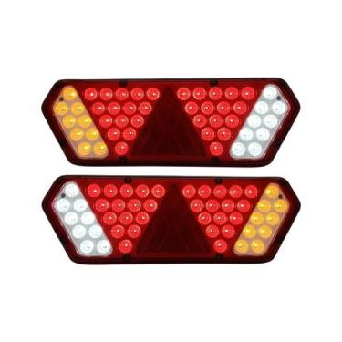 Imagem de Par Lanterna Traseira Guerra Motion White Rubi LED 12/24v Lantersul