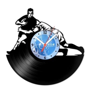 Imagem de Relógio De Parede Disco Vinil Esportes - Rugby - VES-029 - Modernarte
