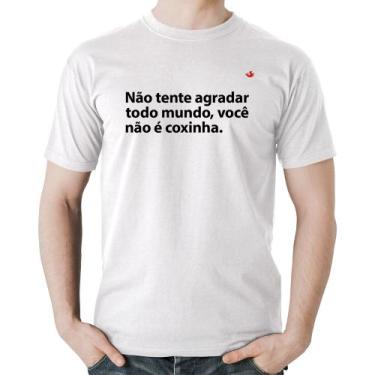 Imagem de Camiseta Algodão Você não é coxinha - Foca na Moda, Branco, G