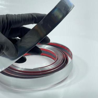 Imagem de Fita Plástica Metalizada De Pvc 20mm C Autocolante com 10Metros - Full