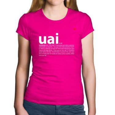 Imagem de Baby Look Algodão Uai - Significado - Foca na Moda, Rosa, GGG