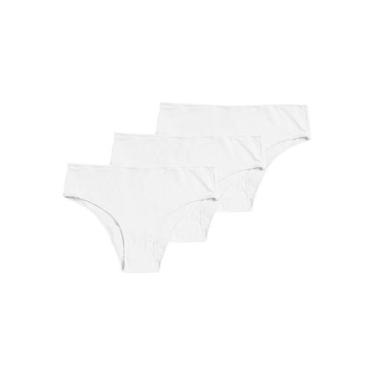 Imagem de Kit com 3 Calcinhas Biquíni Hope 38840, Branco, G