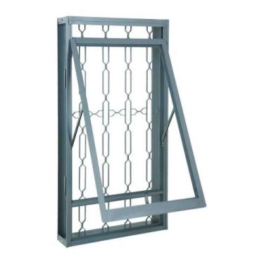 Imagem de Janela Maxim-Ar Grade Elo em Aço 120 x 60 x 8 cm 1 Folha Silenfort Sas