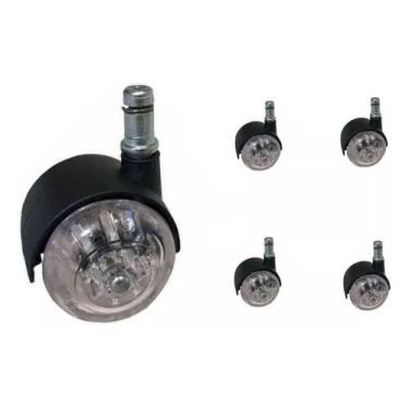 Imagem de Rodizios Kit (5) Rodinha Gel/silicone P/cadeira Mocho Odontologico - B